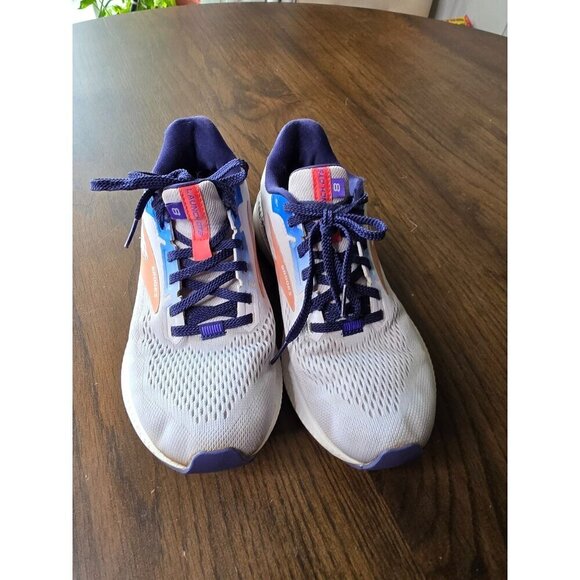 Brooks Launch GTS 8 1203461B520 Running Shoes Woman Sz 6.5 Gray Purple - Picture 6 of 16